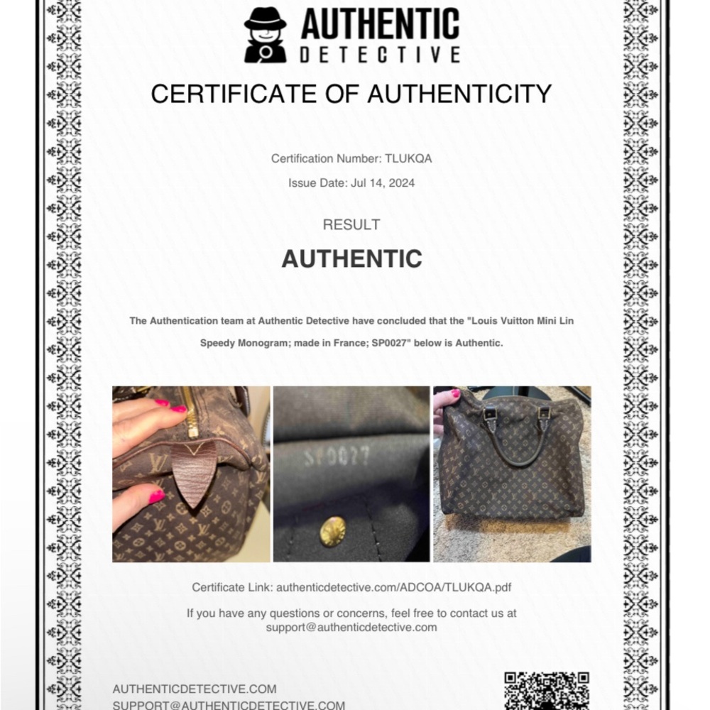 ❌❌ SOLD ❌❌ LOUIS VUiTTON Mini Lin Speedy-30 w/COA! - Picture 11 of 11
